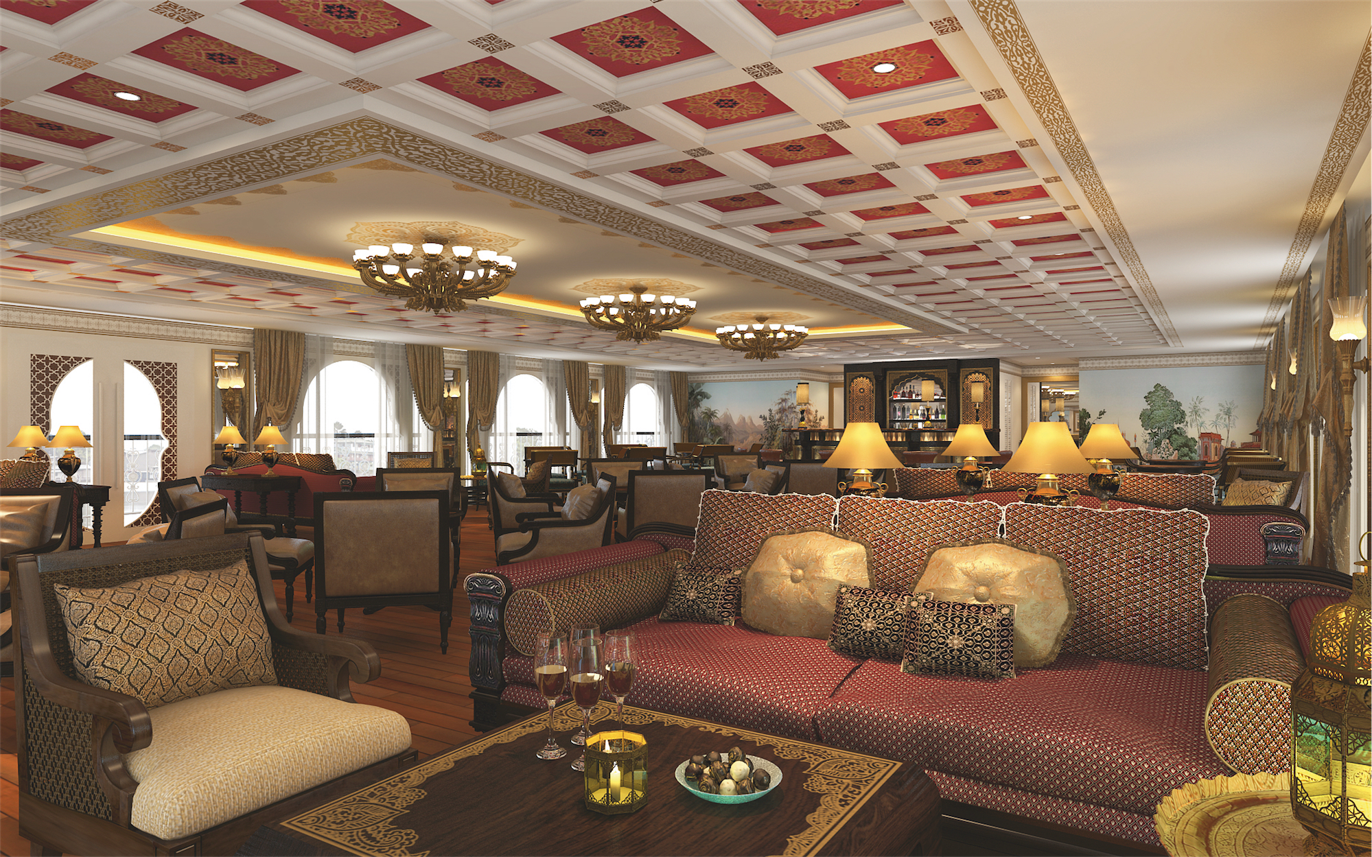 UNIWORLD Boutique River Cruises Ganges Voyager II Interior Governor's Lounge.jpg